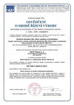 TAZÚS Certifikát č.1020 na ocelové konstrukce