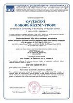 TAZÚS Certifikát č.1020 na ocelové konstrukce