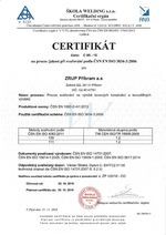 Certifikát jakosti svařování