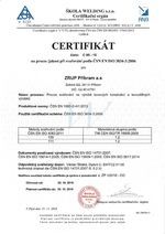 Certifikát jakosti svařování